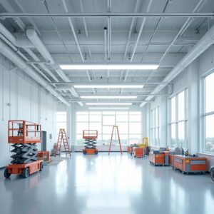 commercial lighting installation